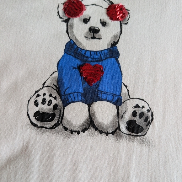 Karen Scott Tops - Karen Scott Sparkly Polar Bear Top XL